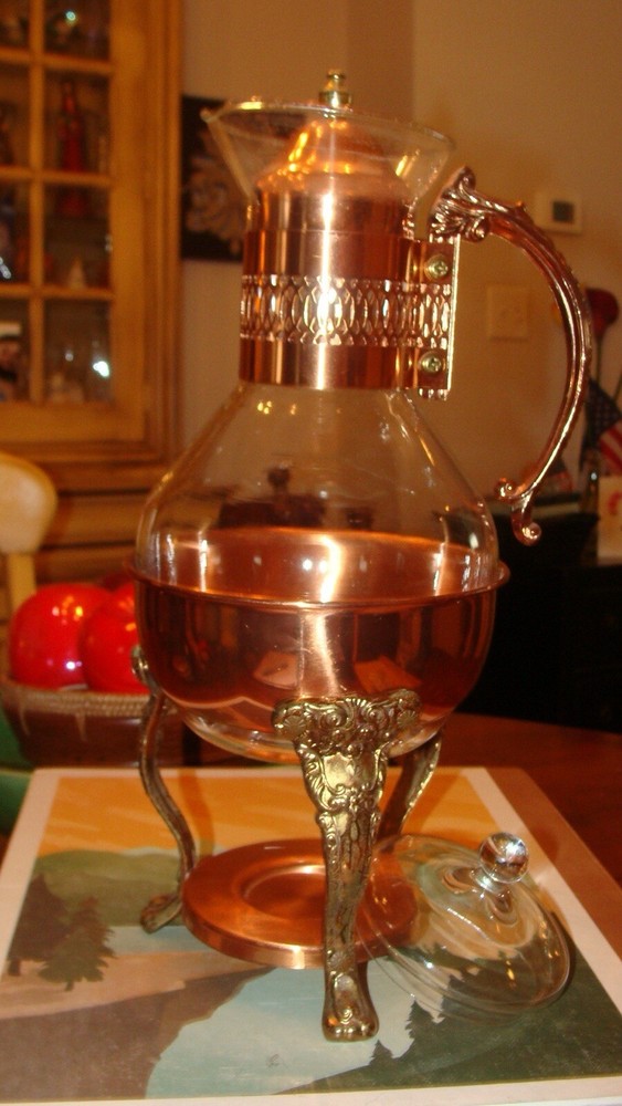 SOLID COPPER COFFEE CARAF ~ 12.5” x 6.5” ~ VERY EXCELLENT CONDITION ~