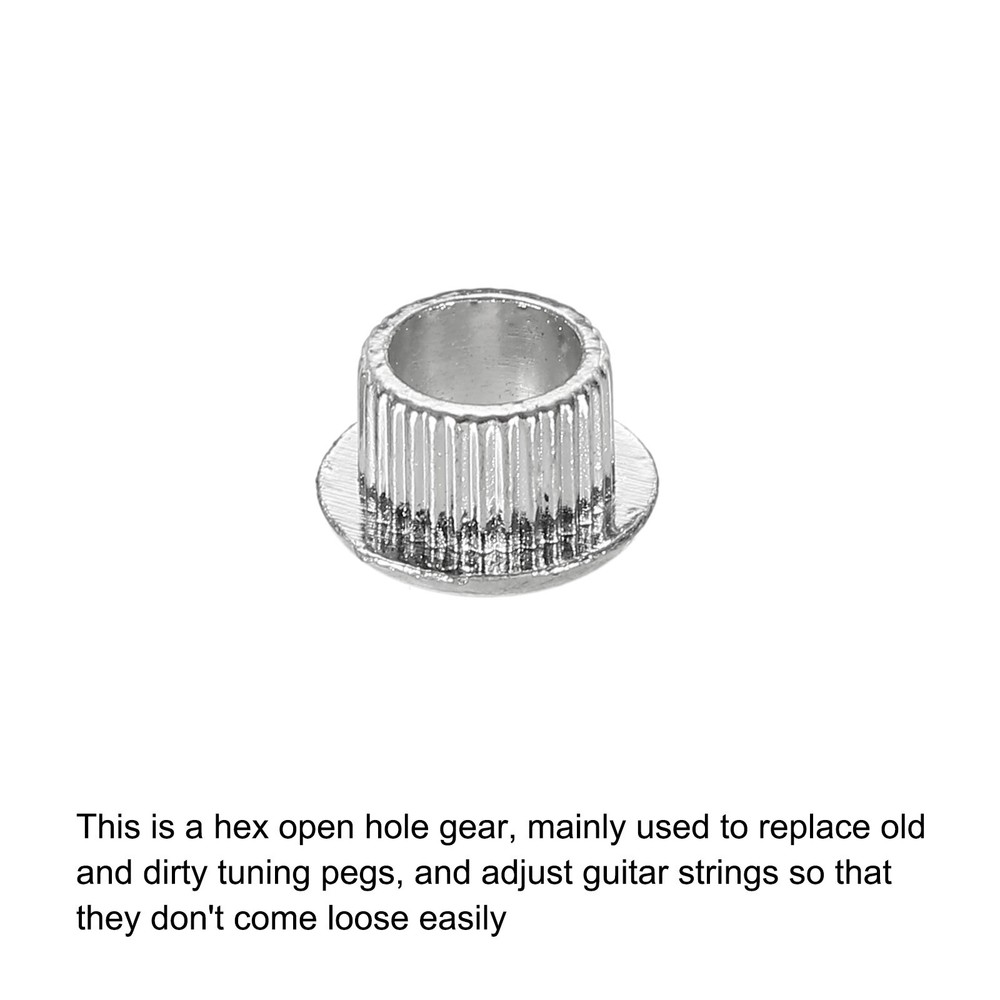 Guitar Tuner Conversion Bushing Adapter Ferrule Conversion Zinc Alloy Silver