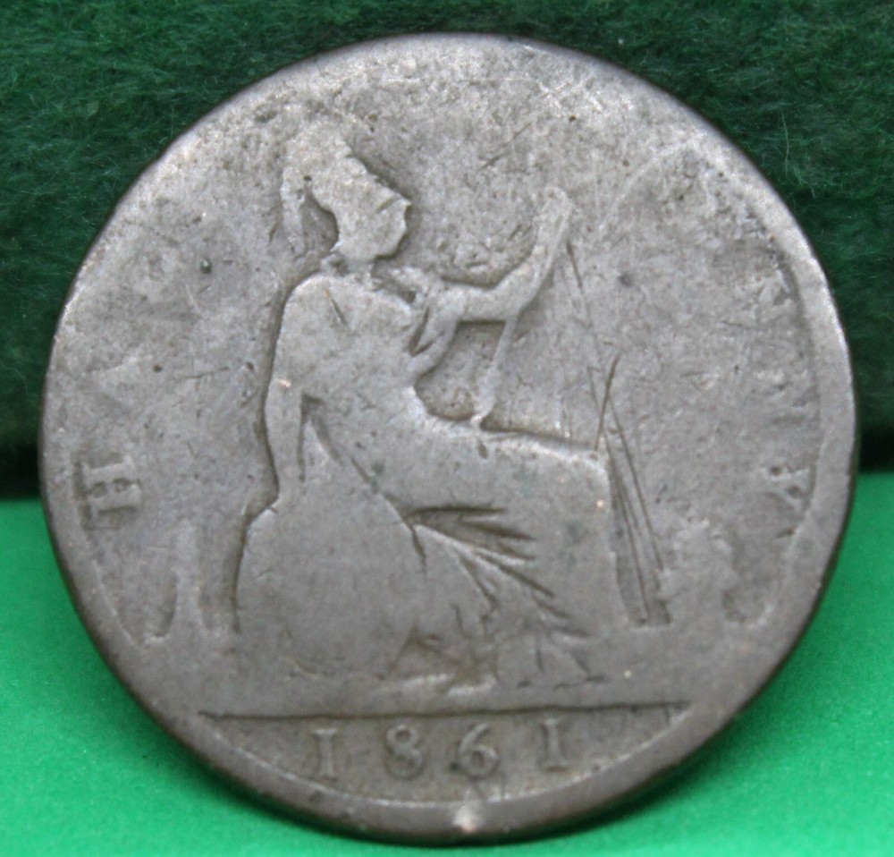 1861 Great Britain half penny (#3)