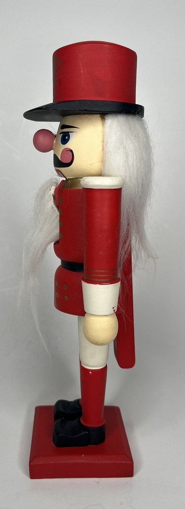 Soldier Nutcracker Wooden Stand Base Decorative 10” Tall