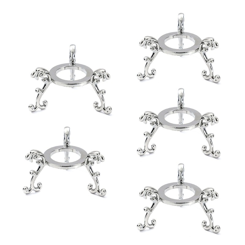 Sturdy Crystal Balls Risers With Nonslip Metal Base Decorative Shelf Solution