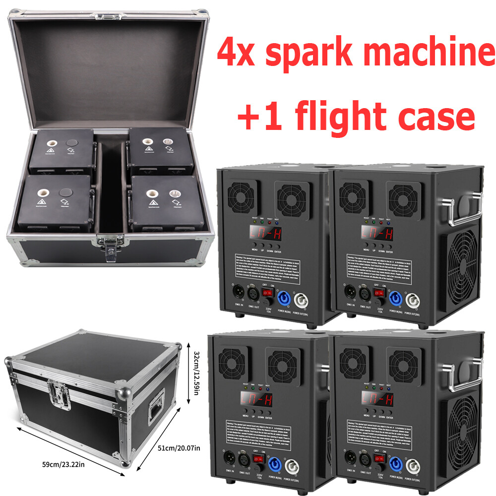 700W Cold Spark Firework Machine DMX Stage Effect Wedding DJ Party &Flight Case