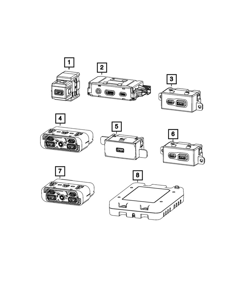 Genuine Mopar Hub Media Center 68381663AA