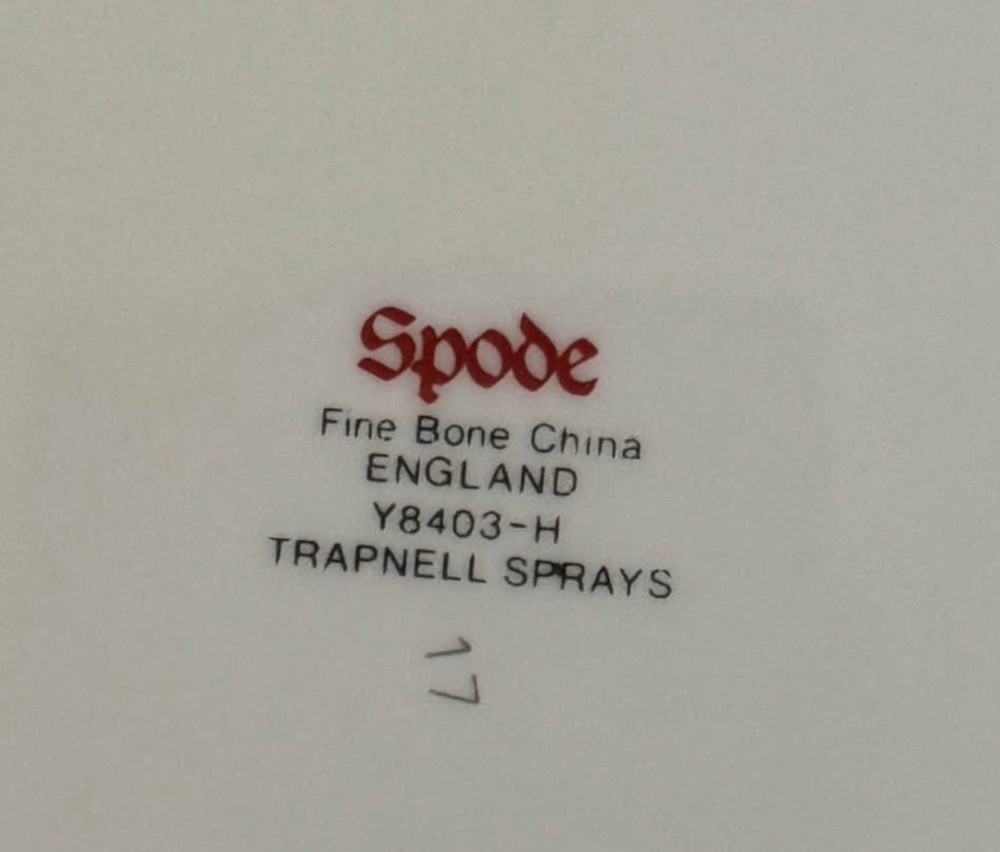 Spode Trapnell Sprays 8 1/4" Salad Plate-No Medallion-mint