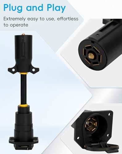 7-Way Adapter with Power Switch for RV Camera System Compatible with Furrion