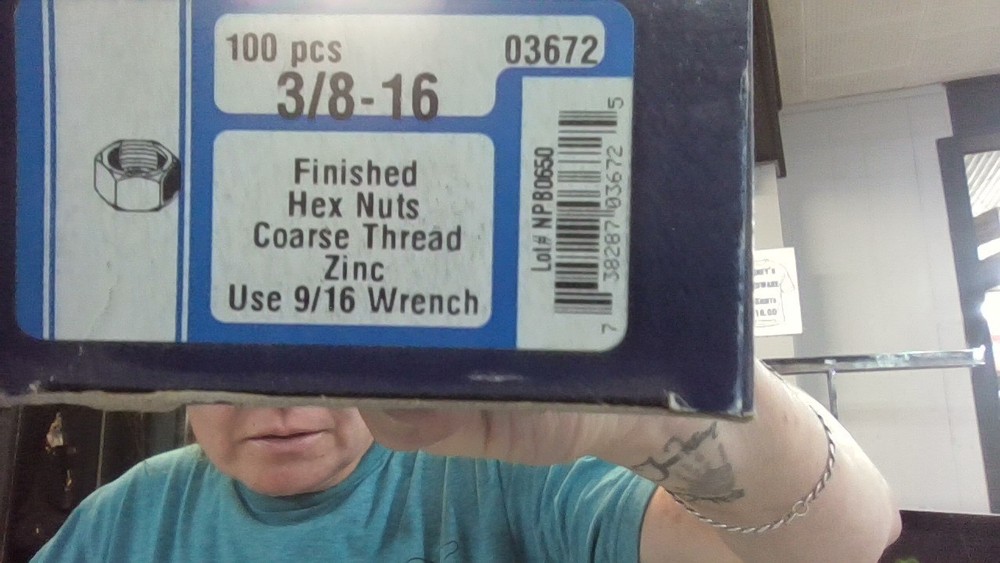 3/8"-16 Finished Hex Nuts Zinc Plated Coarse Thread