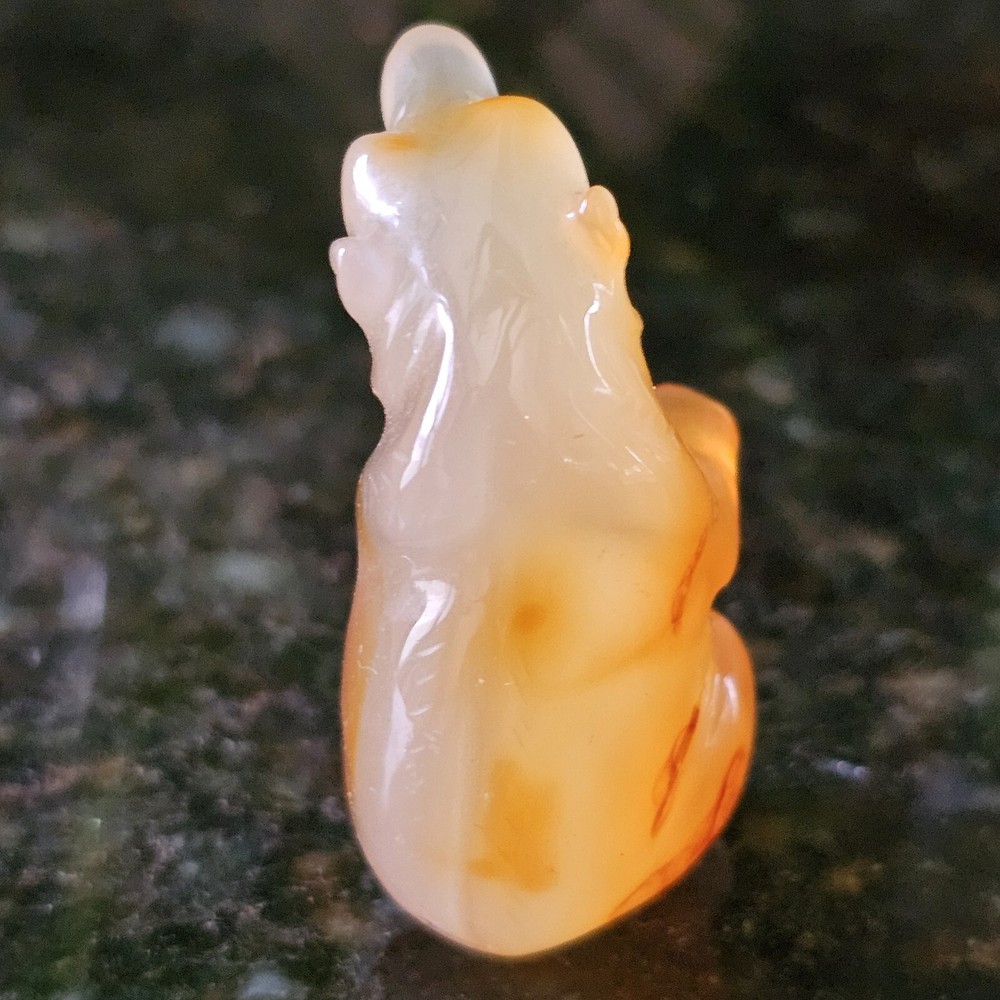 Bear Carved Carnelian Translucent Self Confidence Gemstone