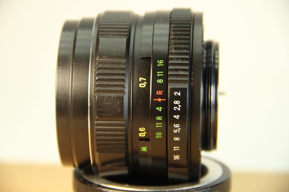 Trioplan modified for Helios 44M-4 Soviet lens + Adapter for Sony E Nex Vintage