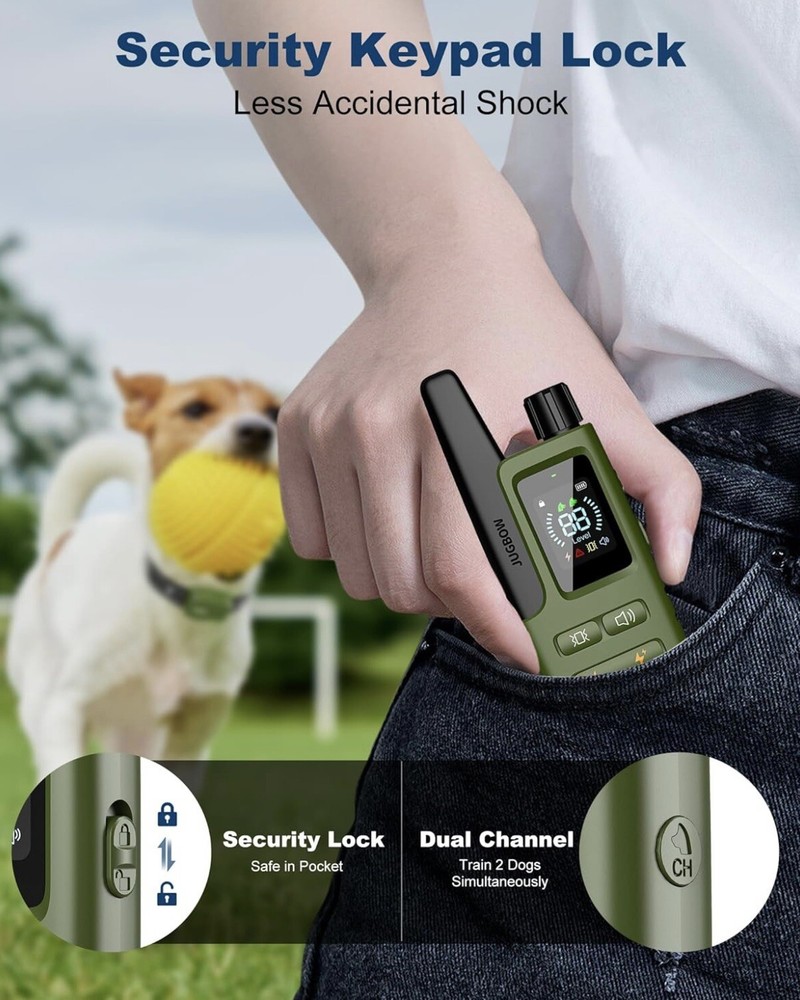 Dog Shock Collar-3300ft Dog Training Collar With Remote. Waterproof With 4 Modes