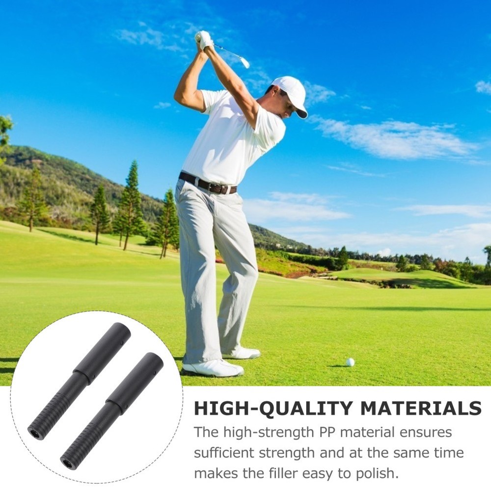 2 Pcs Golf Butt Extension Rods PP Material Spiral Shaft Stick