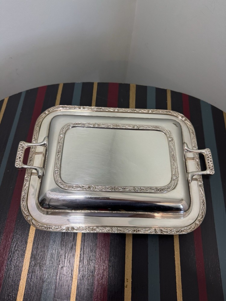 Vintage W. GREENWOOD & SONS Silver Plate Rectangular Entree Serving Dish