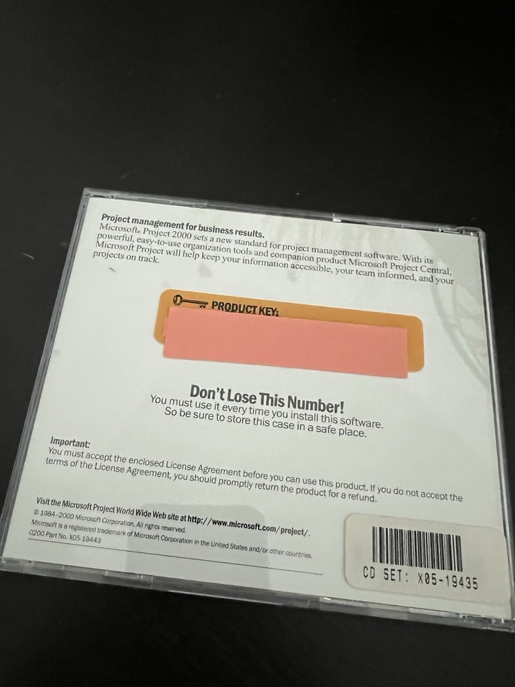 Microsoft Project 2000_ Project Management Solution Software With Product Key