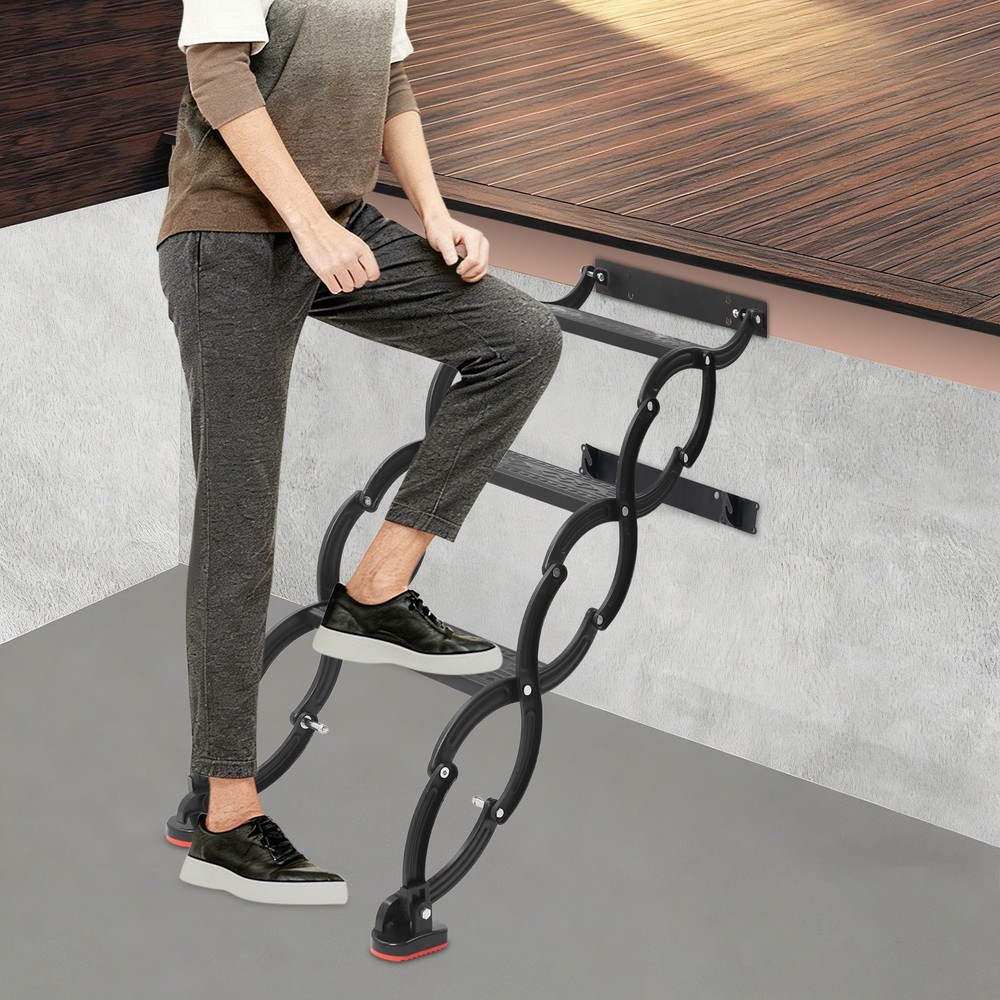 Wall Mounted Folding Ladder Telescoping Step Ladders Retractable Folding Stair