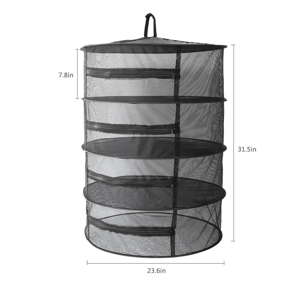 Hanging 4-Layer Clothes Drying Net, Food Net, Mesh Drying Rack 60CM