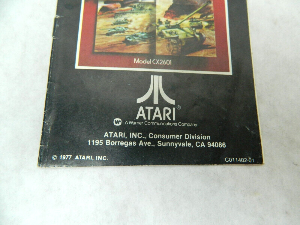 1977 Atari Combat Game Program Instructions Model CX2601. Sh1