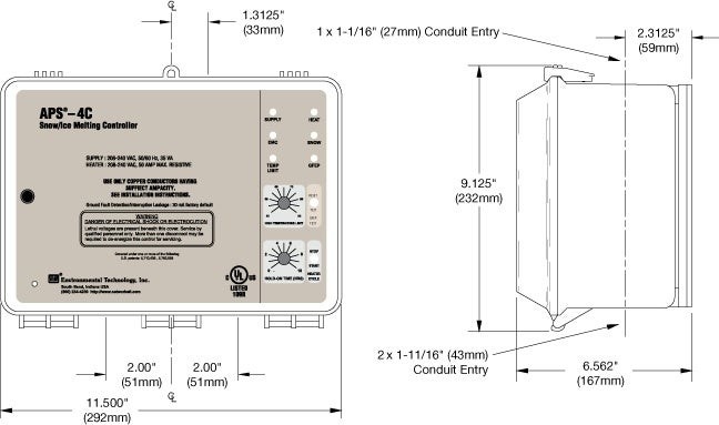 APS-4C 208-240V Snow Melting Control