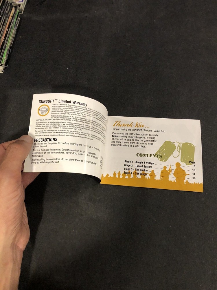 platoon nes Manual