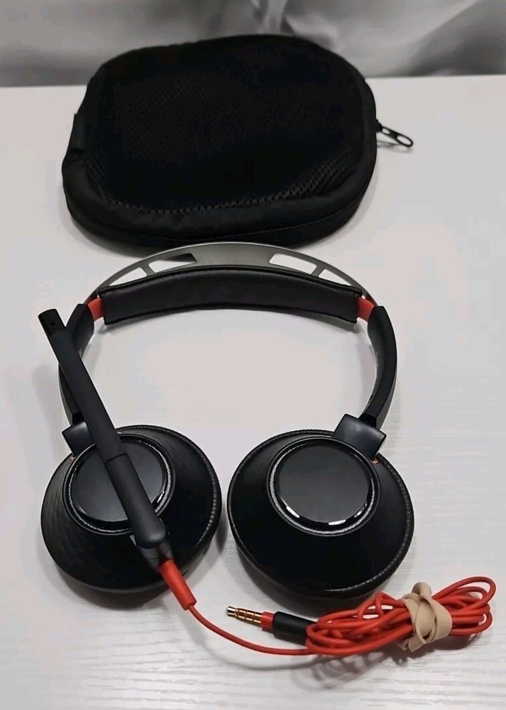 Plantronics Poly Blackwire 5220 Dual Ear W/ Mic Wired Headset Tested Clean