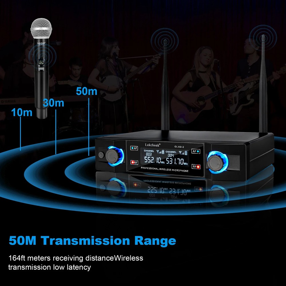 GLXD2 Professional Wireless Microphone system Dual Channel UHF Fixed Frequency C