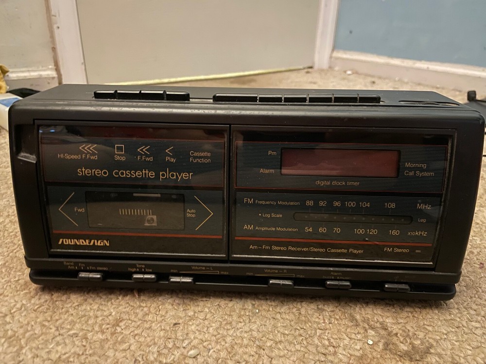 soundesign stereo cassette player 3844 blk