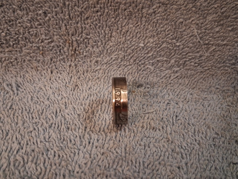 1994 Washington Quarters, coin ring, size 7