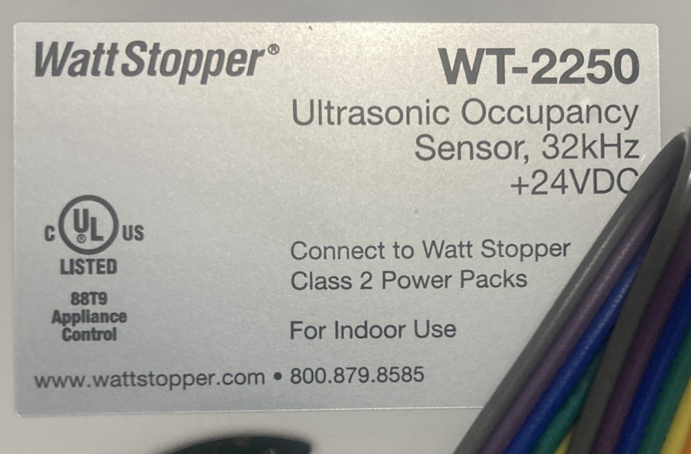 WATTSTOPPER WT-2250 ULTRASONIC OCCUPANCY SENSOR