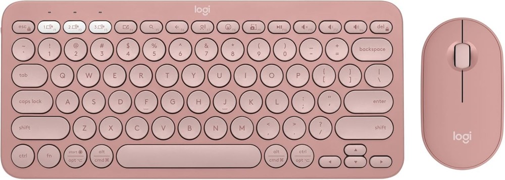 Logitech Pebble 2 Slim Bluetooth Combo Wireless Keyboard & Mouse PC / MAC Pink