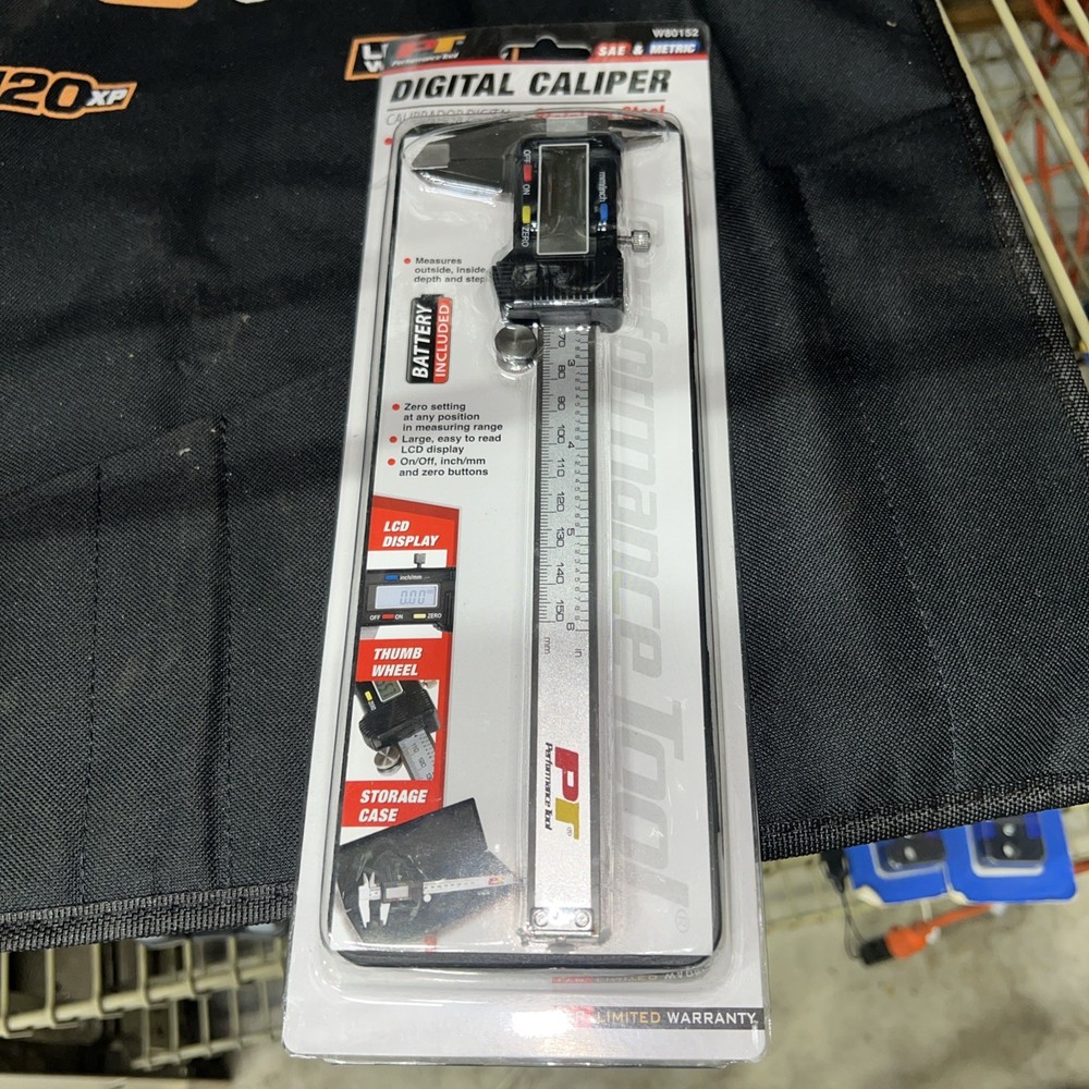 Performance Tool Digital Caliper - 0-6in W80152 .    1104