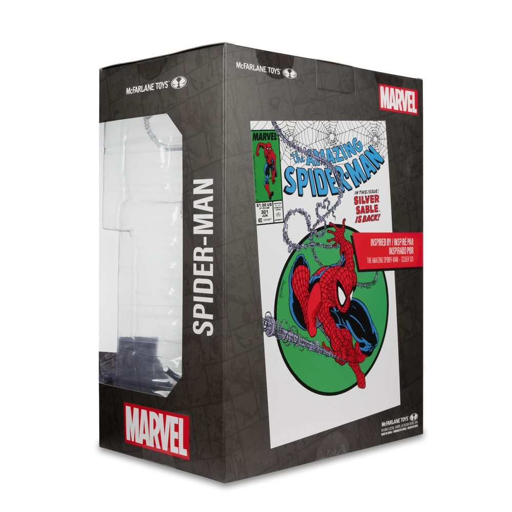 McFarlane Toys - Marvel Spider-Man 1:6th Scale Posed Figure with Scene & Comi...