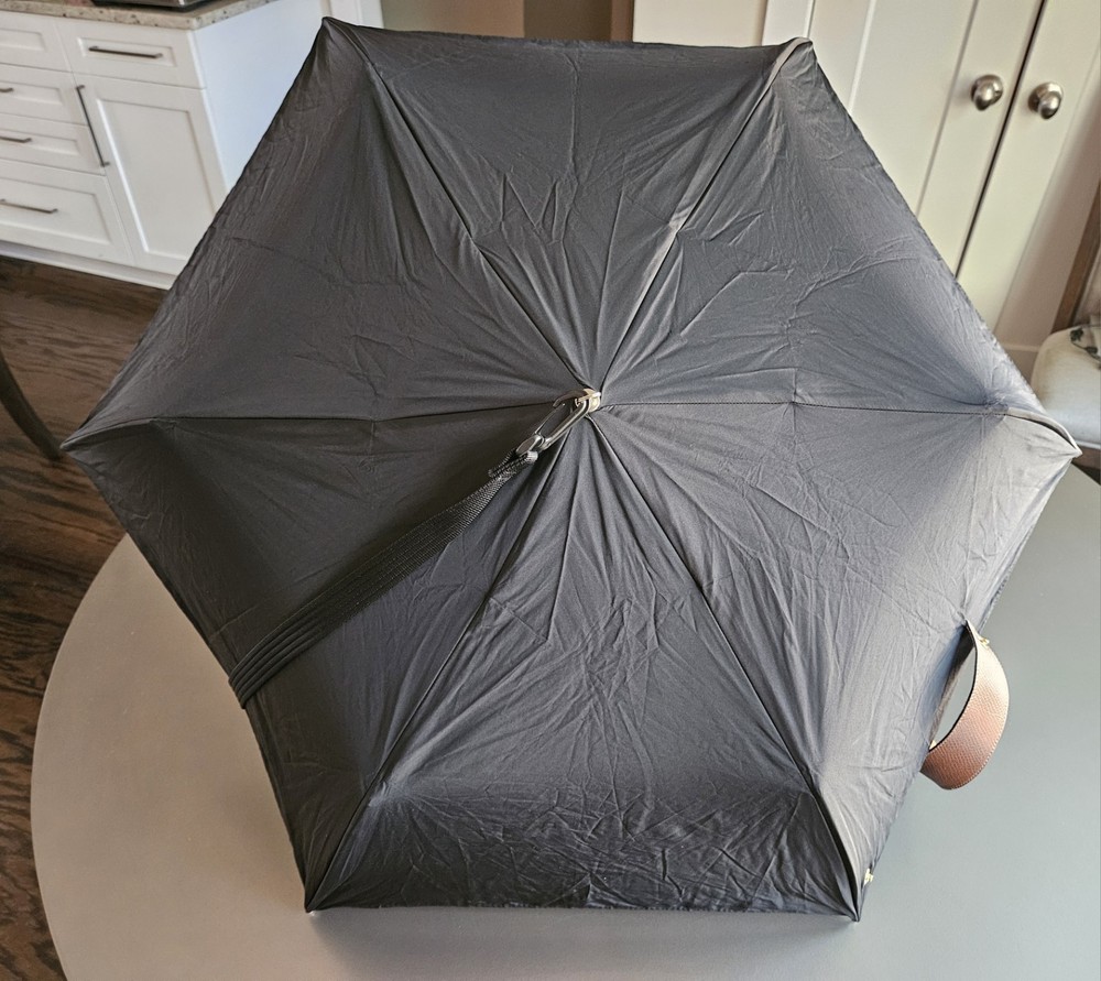 Longchamp X D'Heygere Black Umbrella With Strap