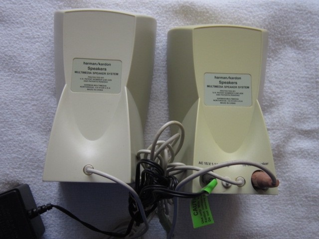 Retro Harmon/Kardon Multimedia Computer Speakers Set with Power Supply Tested