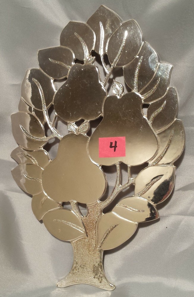 Wm A ROGERS ONEIDA PEAR TREE SILVERPLATE TRIVET WALL DECOR