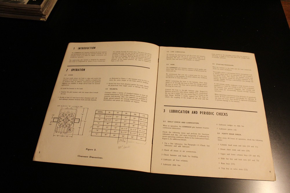Conmaco Pile Hammer Operation and Service manual