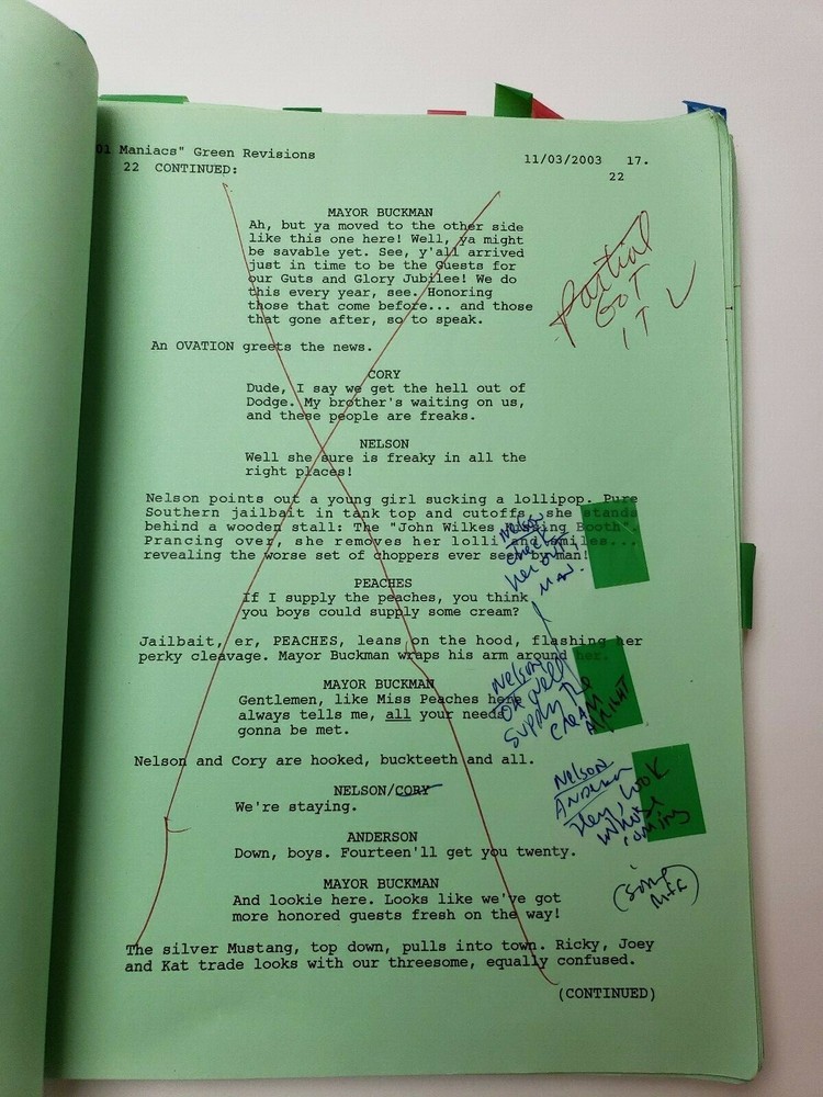 2001 MANIACS / Tim Sullivan 2003 Screenplay, Robert Englund remote town Horror