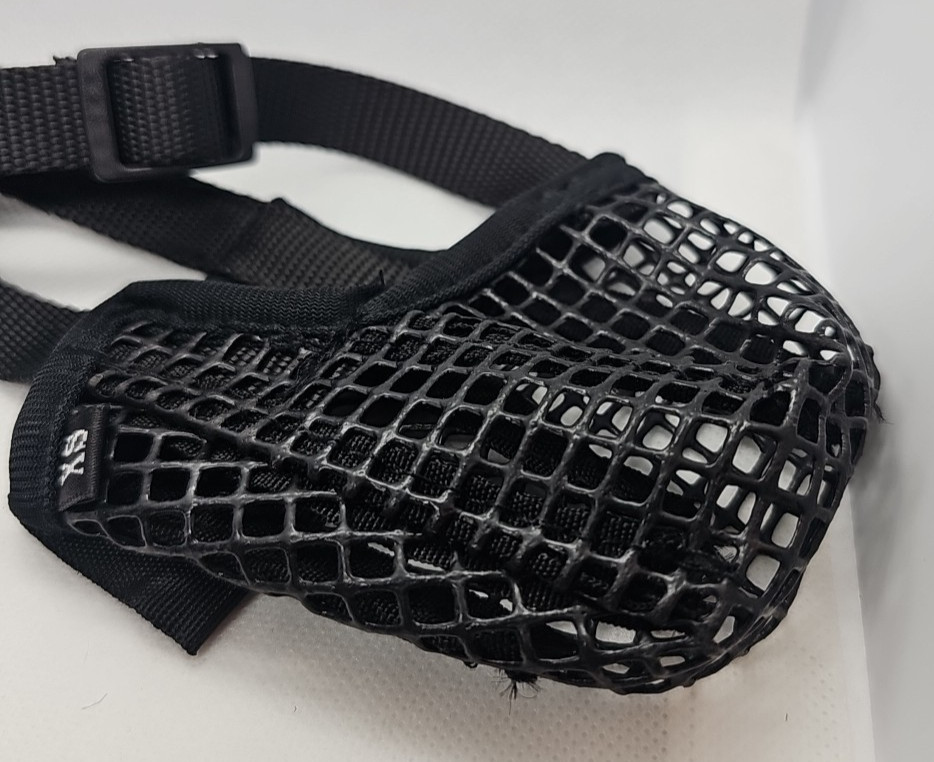 XS Dog Muzzle Mayerzon Breathable Mesh Black Adjustable