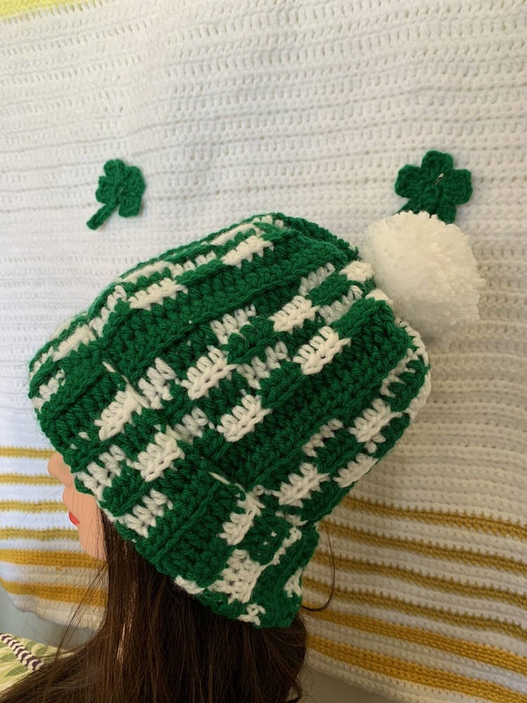 Handmade St. Patrick day beanie crochet