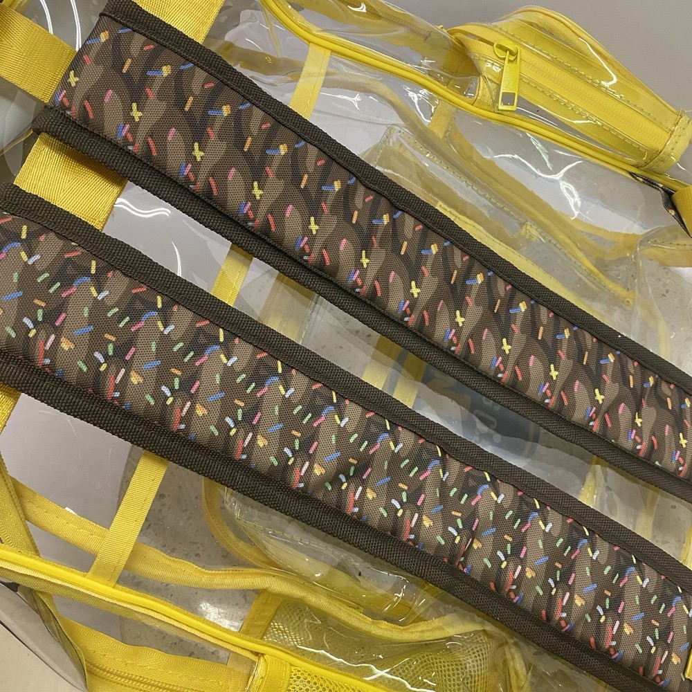 Plate Crate Baseball Backpack Clear Yellow W/Chocolate Sprinkles