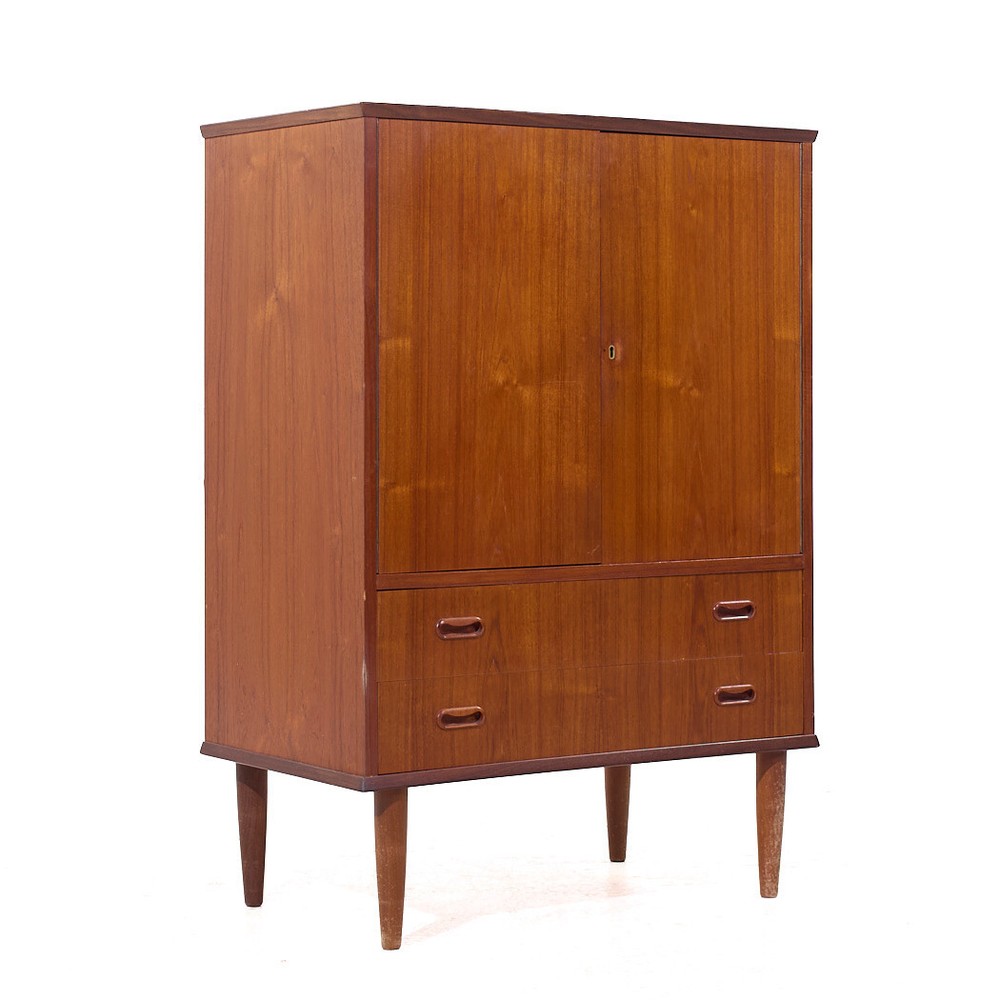 Arne Vodder Style Mid Century Danish Teak Armoire