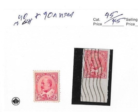 CANADA EDWARD VII SCOTT 90 AND 90A GROUP.