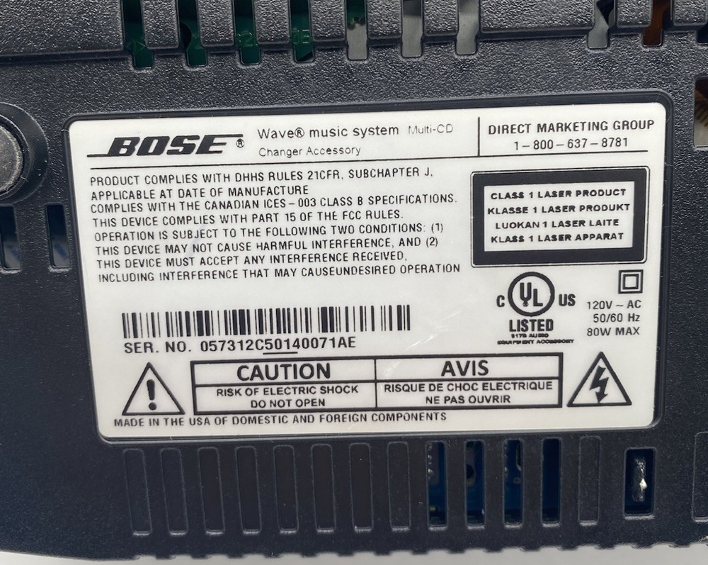 Bose Wave Music System AWRCC2 with Multi-CD Changer , Manuals & Remote