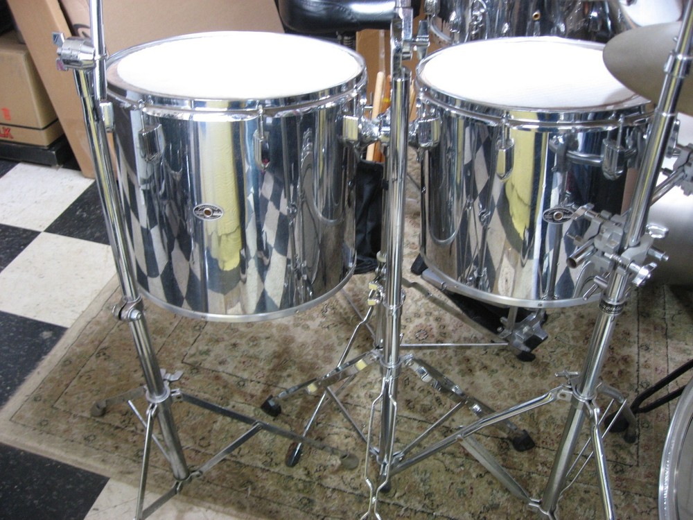 16" Slingerland Tom Chrome Over Wood