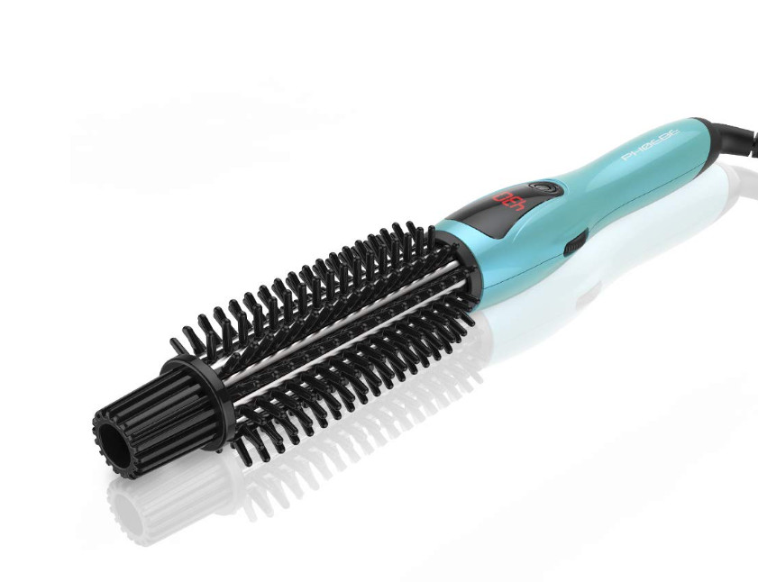 1" Dual Voltage Ceramic Curling Iron, Ionic Hot Brush for Long Hair