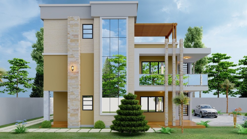 Modern 4 Bedroom Villa Plan