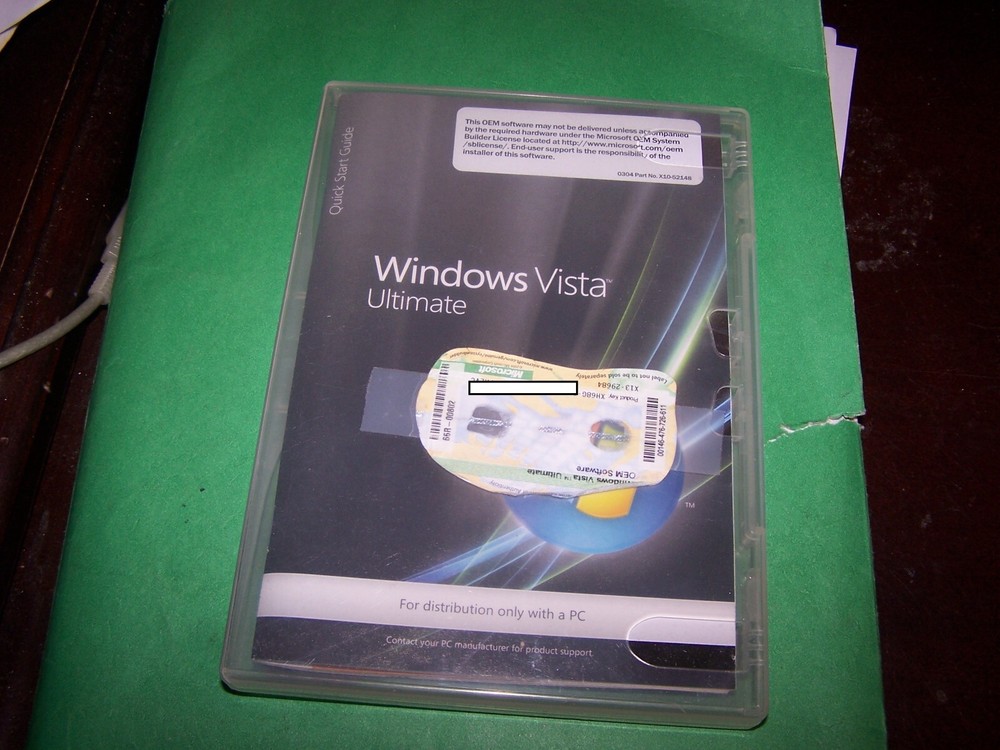 Windows Vista Ultimate 32 Bit DVD with key