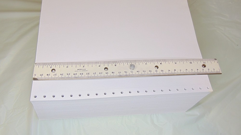Continuous Feed Computer Paper for Dot Matrix Printer Blank 9.5X11 Inches
