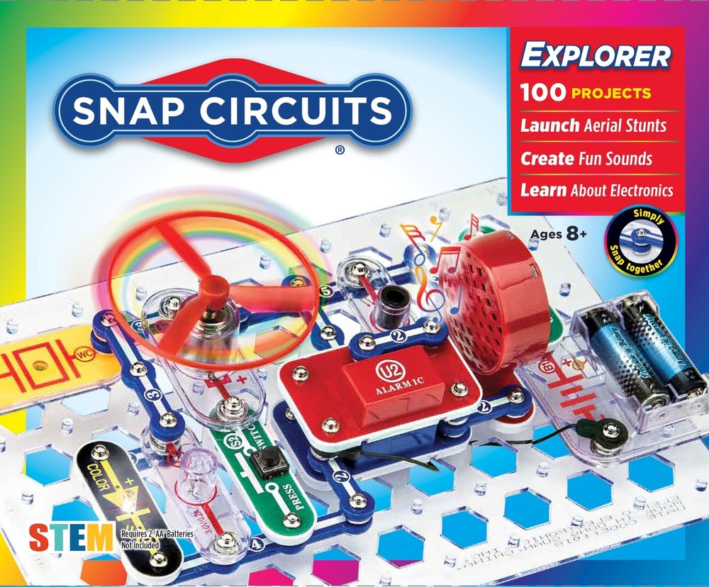 Snap Circuits Jr. SC-100 Electronics Exploration Kit, Over 100 Projects, Full...