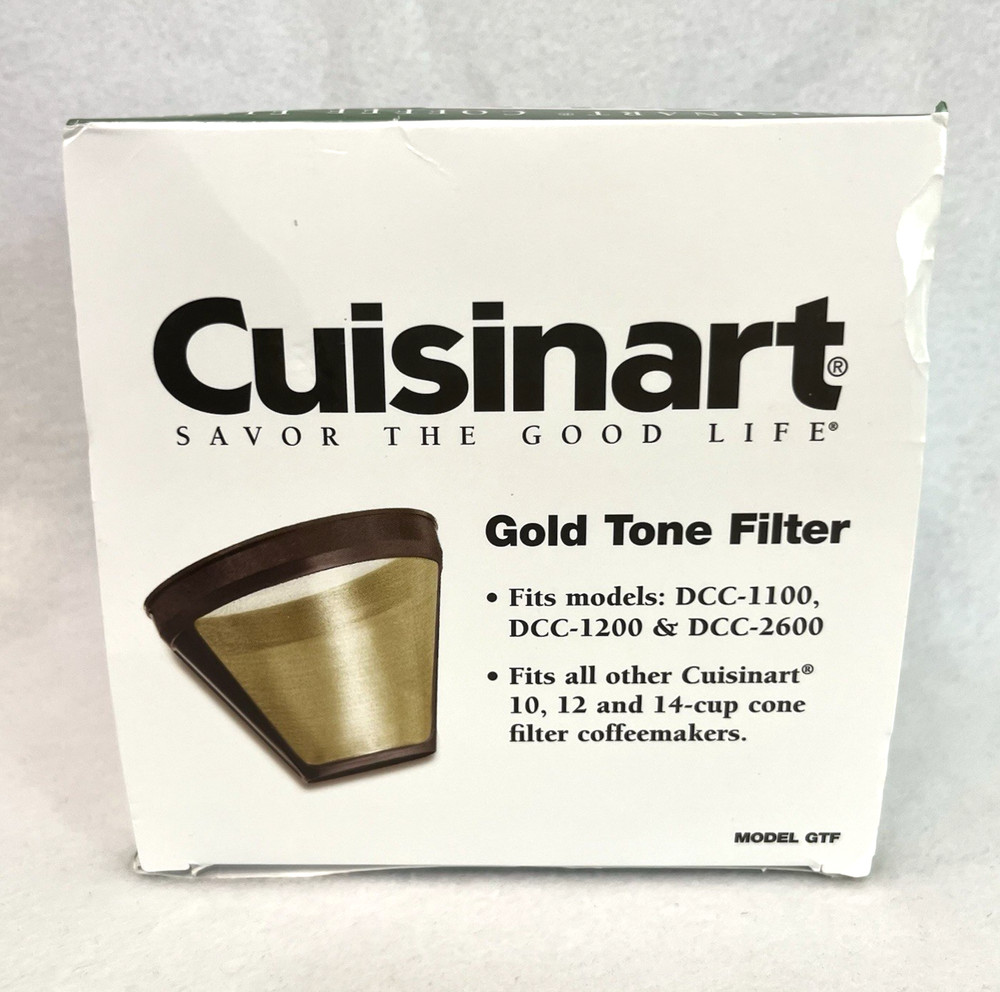 Cuisinart Gold Tone Filter Cone Shape GTF 10 12 14 Cup Coffee Filter Replacement