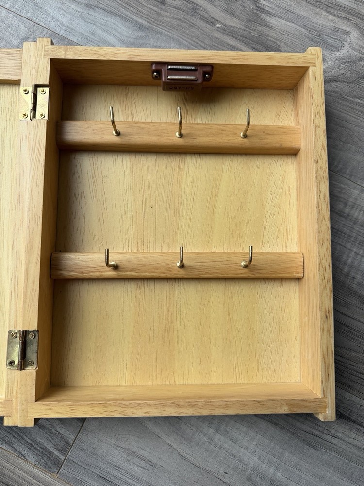 Pomerantz Mail Letter Keyholder Key Ring Solid Wood Kitchen Rack Wall Mounted