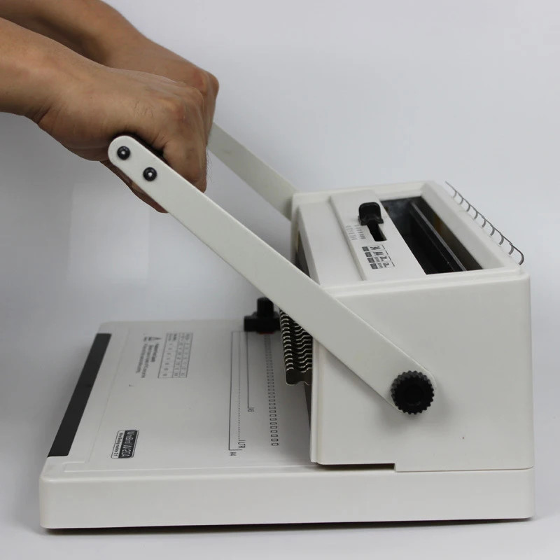 Double-Coil Manual Wire Binding Machine 34-Hole Punching Machine for Office Use
