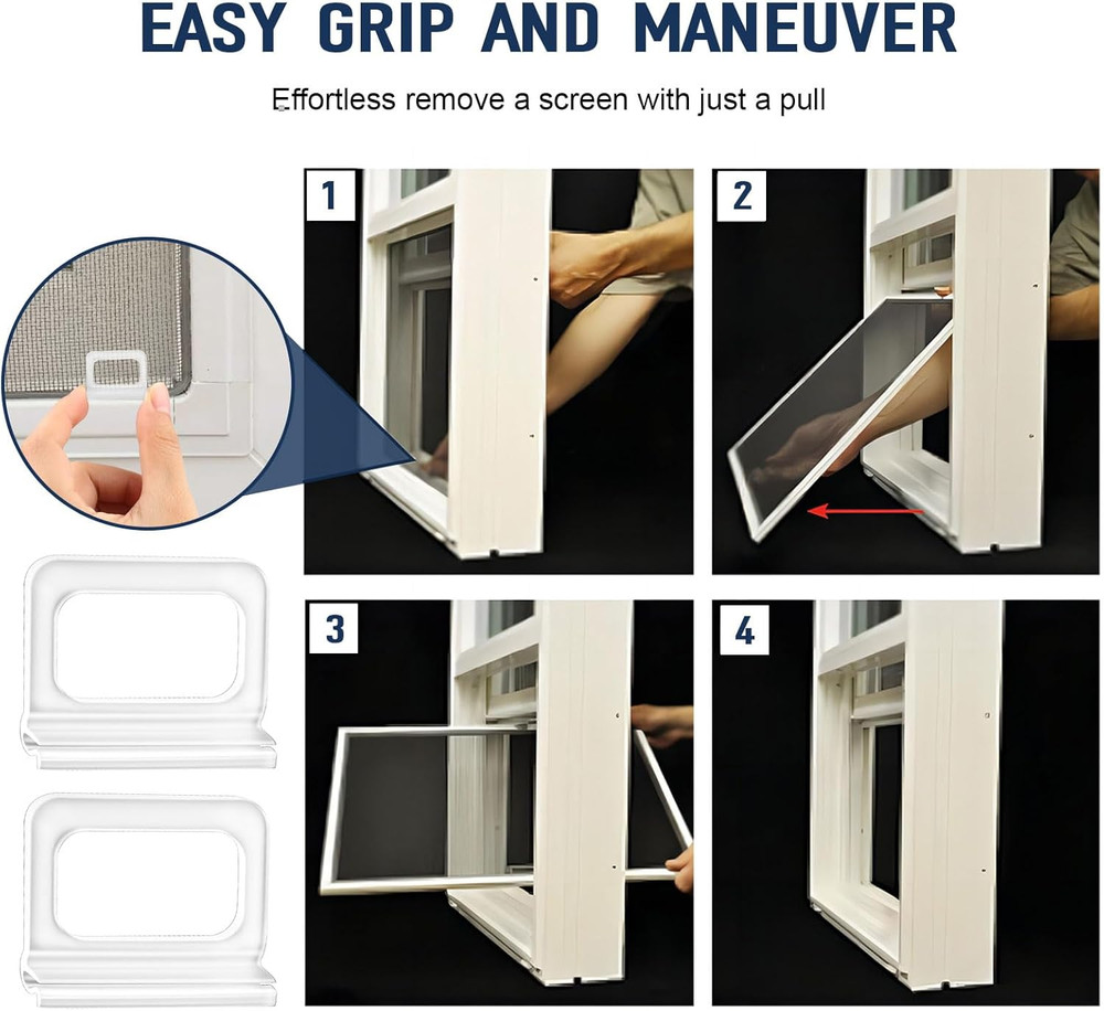 Window Screen Pull Tabs 30 Pack Replacement Universal Spline Channel Pull Lift T